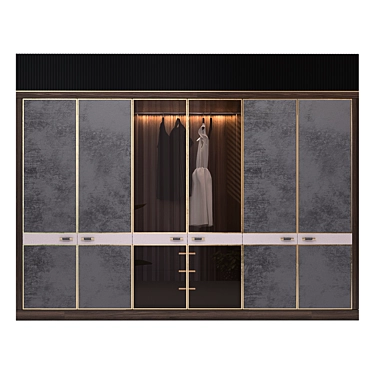 Elegant Lux Cabinet: Perfect Storage Solution 3D model image 1 