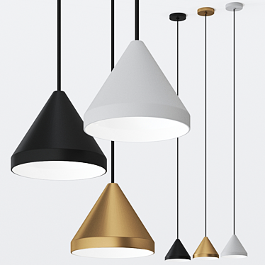 Sleek North Pendant Lamp 3D model image 1 