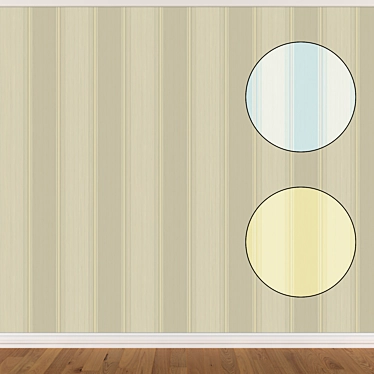 Seamless Wallpaper Set - 3 Color Options 3D model image 1 