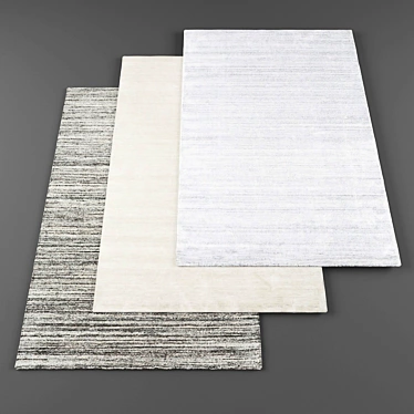 Modern Rugs Collection - 5 Textured Carpets 3D model image 1 