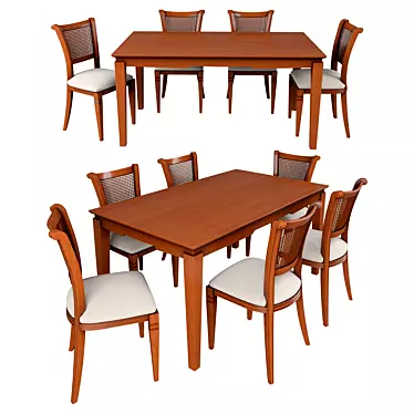 Capri Table and Chairs Set 3D model image 1 