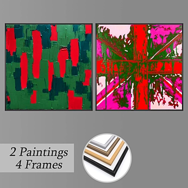 Title: Artful Wall Decor Set 3D model image 1 