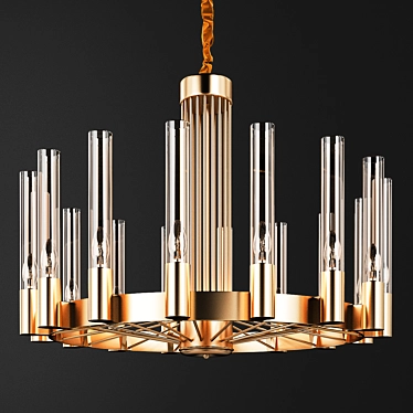 Elegant Art Chandelier: The Epitome of Luxury 3D model image 1 