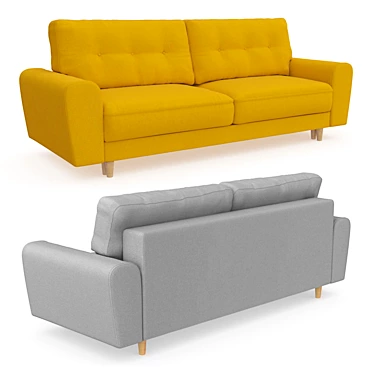 Luxury Velvet Discovery Sofa 3D model image 1 