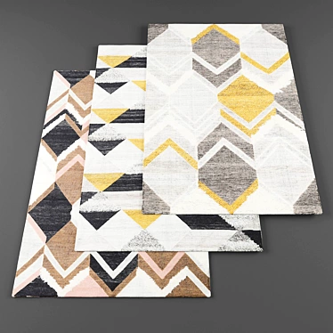 Modern Rugs Set - 5 Pieces 3D model image 1 