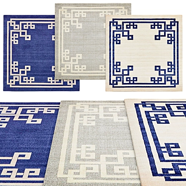 Vivianne Square Rugs - Various Sizes 3D model image 1 