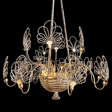 Ethereal Butterfly Chandelier 3D model image 1 