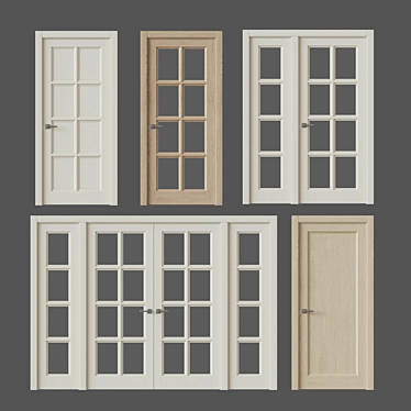 Sophisticated Chalet Interior Door 3D model image 1 