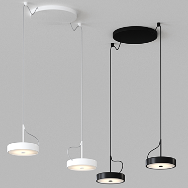 Sleek U-Turn-36 Lighting Fixture 3D model image 1 