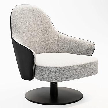 Elegant Swivel Armchair: Ludwig 3D model image 1 