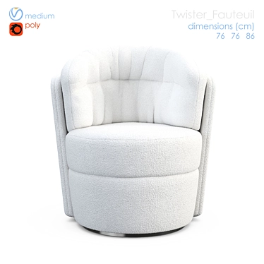 Versatile Twister Chair 3D model image 1 