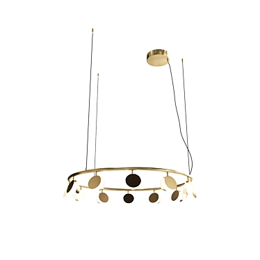 Mantra SHELL Pendant Chandelier: Elegant Golden Shell Design 3D model image 1 