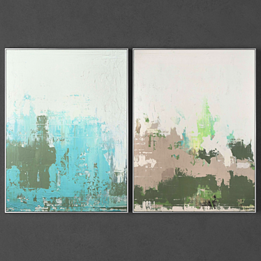 Two-Framed Texture Painting Set 3D model image 1 