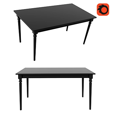 Elegant Ingatorp Extendable Table 3D model image 1 