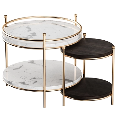 Midcentury Modern Luxury: Erni Side Table 3D model image 1 