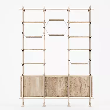 Modern Amu Concept Bookshelf Rack 1 3D model image 1 