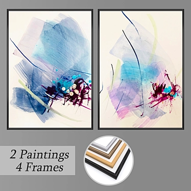 Versatile Set of Wall Paintings 3D model image 1 