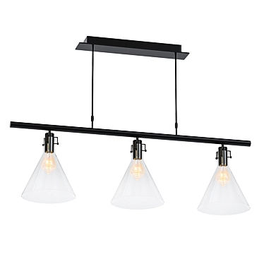 Industrial Glass Pendant Lamp 3D model image 1 