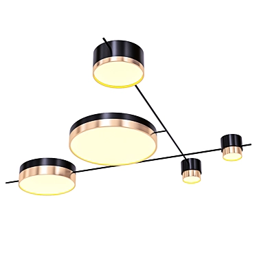 Modern Flat Cylinder Ceiling Lights 3D model image 1 