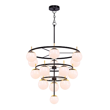 Alluria Weathered Black Chandelier 3D model image 1 