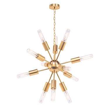 Elegant Atom Chandelier: Gramercy Home 3D model image 1 