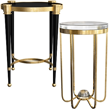 Elegant Allura & Thora Accent Tables Set 3D model image 1 