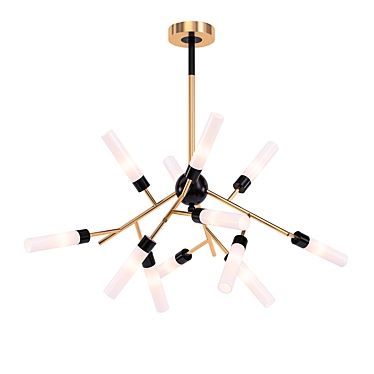 ModernWhiteTubeChandelier12 3D model image 1 