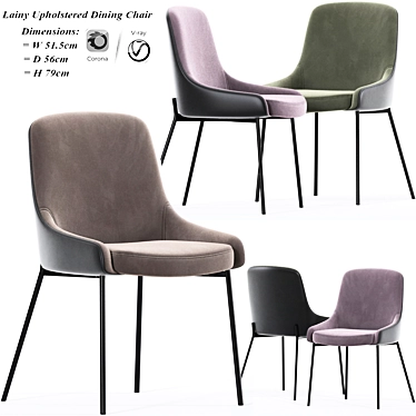 Luxury Upholstered Dining Chair 3D model image 1 