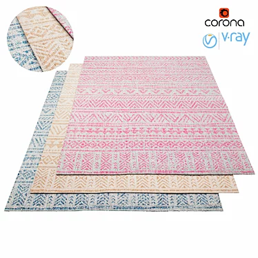 Versatile Outdoor Rug: Texture Quality 2.5Kx2K 3D model image 1 