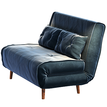 Haru Small Sofa: Comfort & Style 3D model image 1 