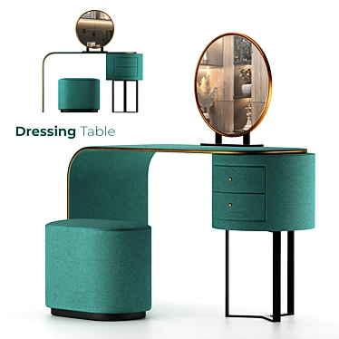 Elegant Vanity Table 3D model image 1 