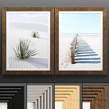 Elegant Art Frame Collection 3D model image 1 