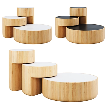 Peruse Levels Coffee Tables: Modern, Elegant, and Versatile 3D model image 1 