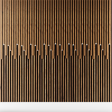 3D Panel Wall: Stylish Illuminated Slats 3D model image 1 