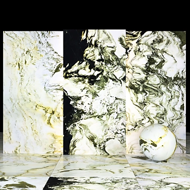 Landscape Marble: 6 Gorgeous Textured Slabs & Tiles 3D model image 1 