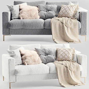 Modern Juno 2-Seater Sofa: Stylish Comfort for Any Space 3D model image 1 