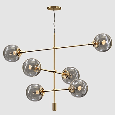 Sleek Mobile Globe Chandelier 3D model image 1 