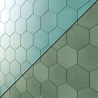 Makoto Hexagon: Arashi Blue, Kumo Grey, Kuroi Black 3D model image 1 