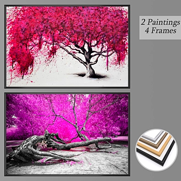 Modern Wall Art Set with Versatile Frames 3D model image 1 