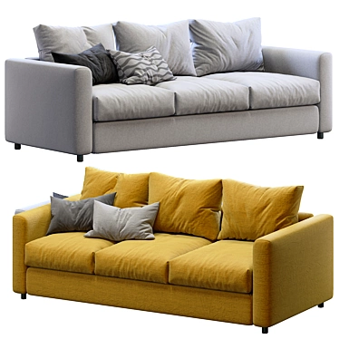 Elegant Vimle 3-Seat Sofa 3D model image 1 