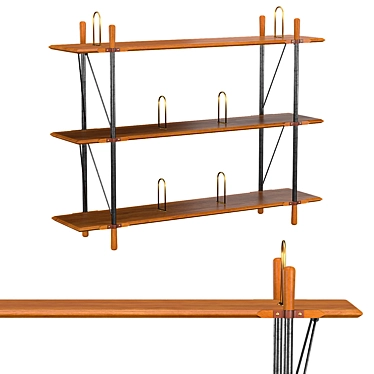 Brandywine Wide Shelf - Stylish Storage Solution 3D model image 1 