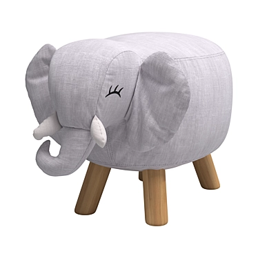 Adorable Kid Elephant Ottoman 3D model image 1 