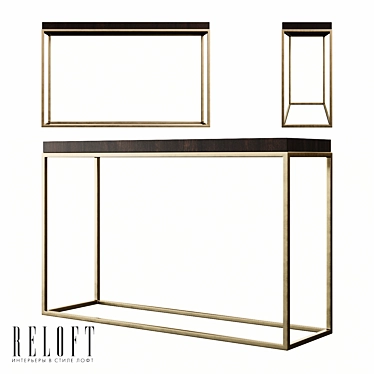 Nicholas console table in paldao wood and metal