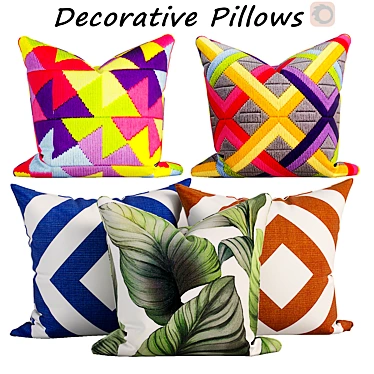 Elegant Pillow Set - 565 Designs 3D model image 1 