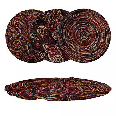 Versatile Round Carpets Set 3D model image 1 