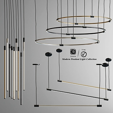 Contemporary Pendant Lights Collection 3D model image 1 