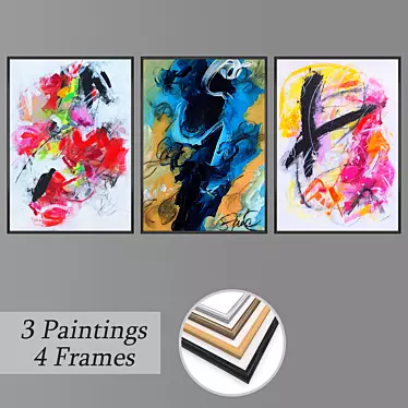 Versatile Set of Wall Paintings 3D model image 1 