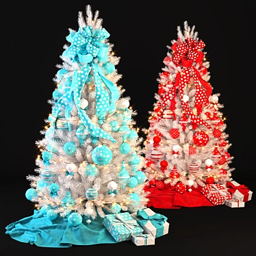 Winter Wonderland White Christmas Tree 3D model image 1 