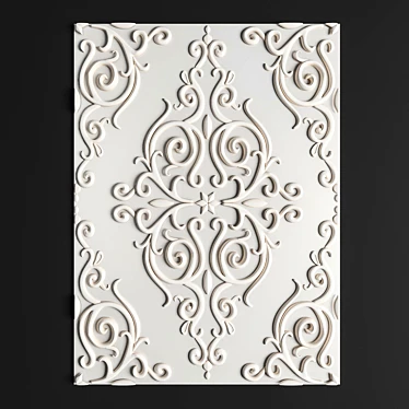 Elegant Decorative Plaster Art 3D model image 1 