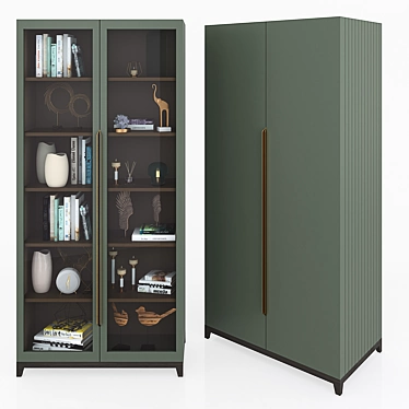 Metropolitan 100cm Wardrobe with Rod and Shelf 3D model image 1 